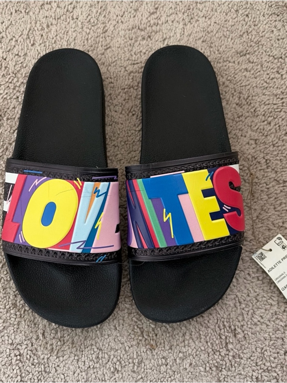 Adidas x Kris Andrew - Pride Adilette Slide Sandals GX6389 Men's Size 10 - LGBTQ